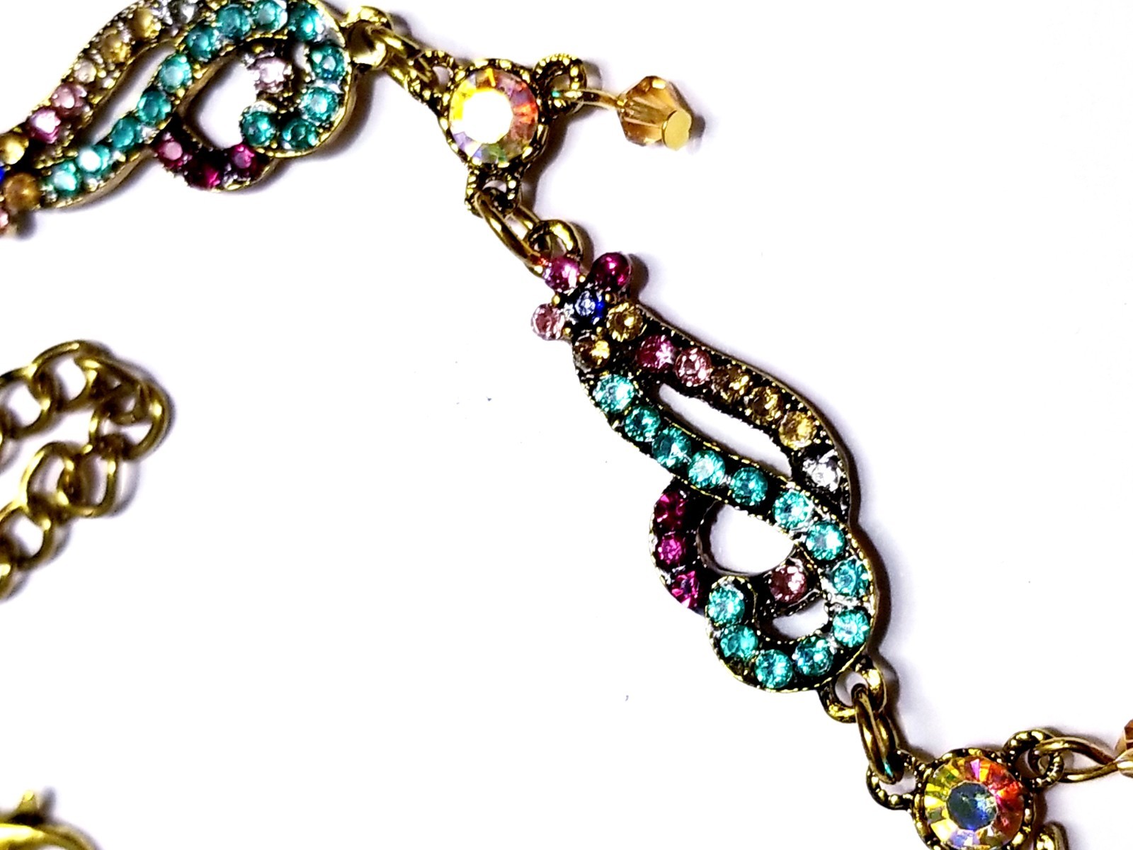 Colorful Choker Rhinestone Crystal Statement Necklace Pageant Prom Boho Gypsy