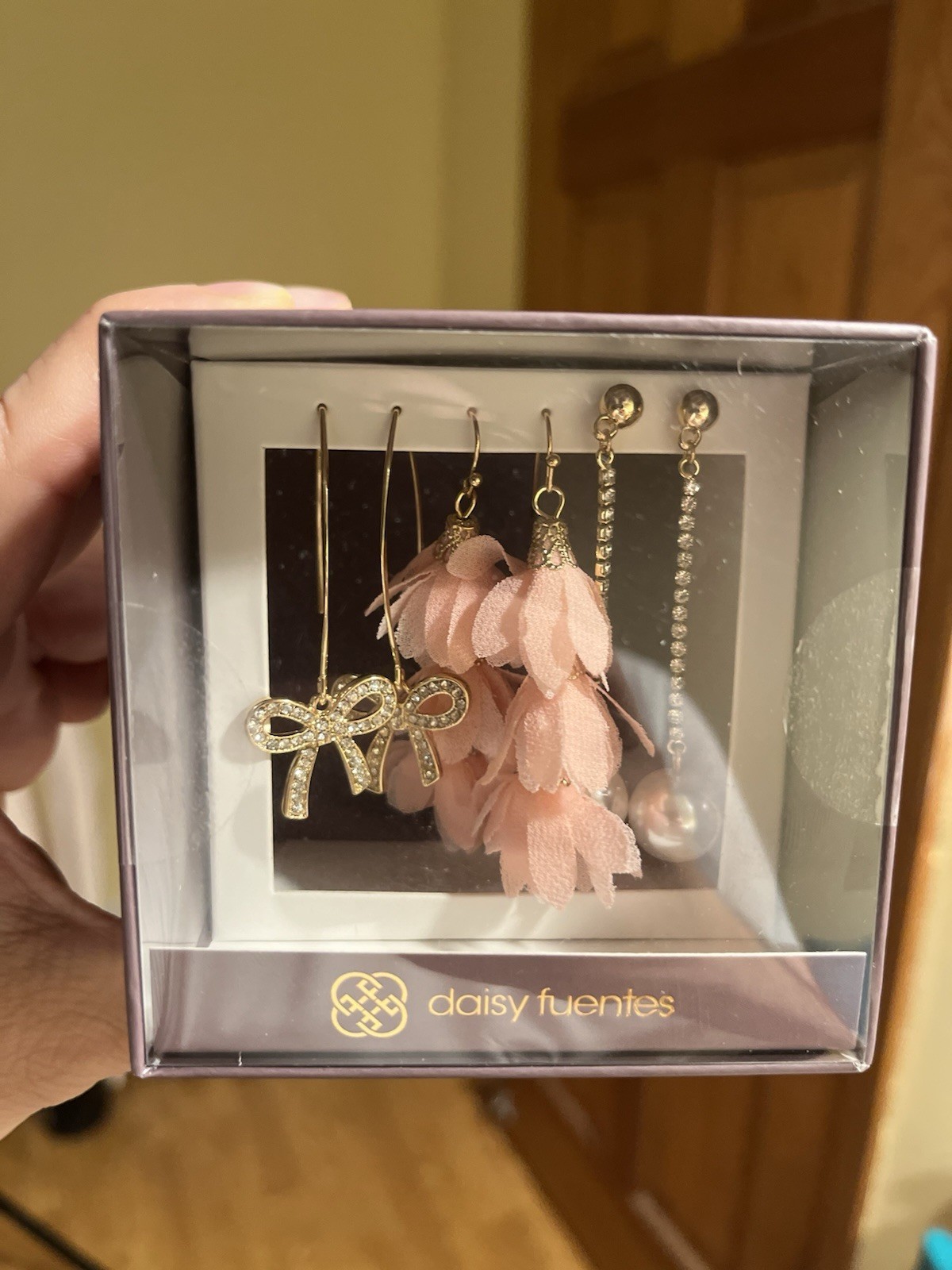 Brand New Box Set of 3 Earrings Daisy Fuentes Fashion Jewelry
