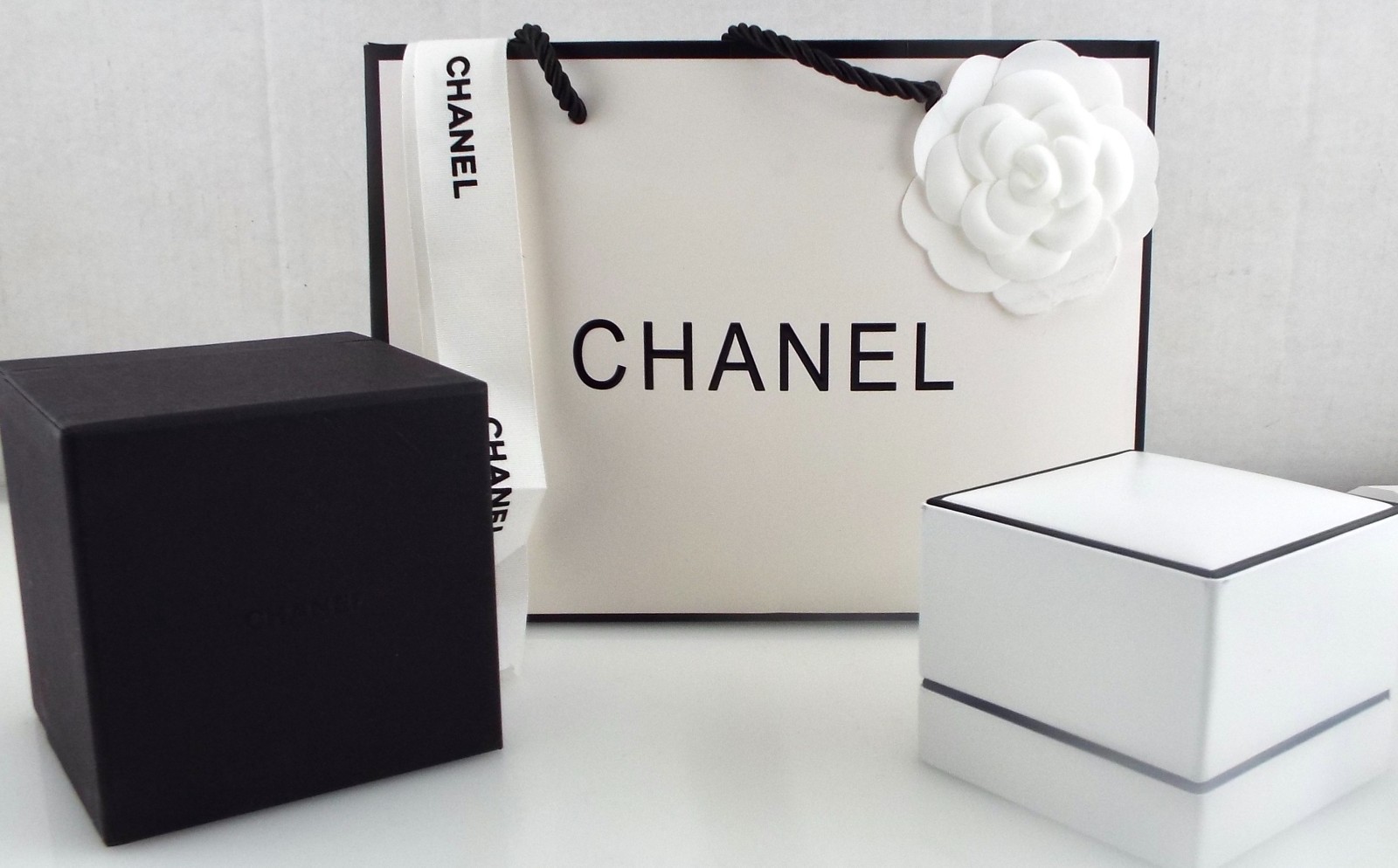 CHANEL – Coco Mark Camellia Flower Ring – Swarovski Crystals – Size 6 3/4 ~#0027