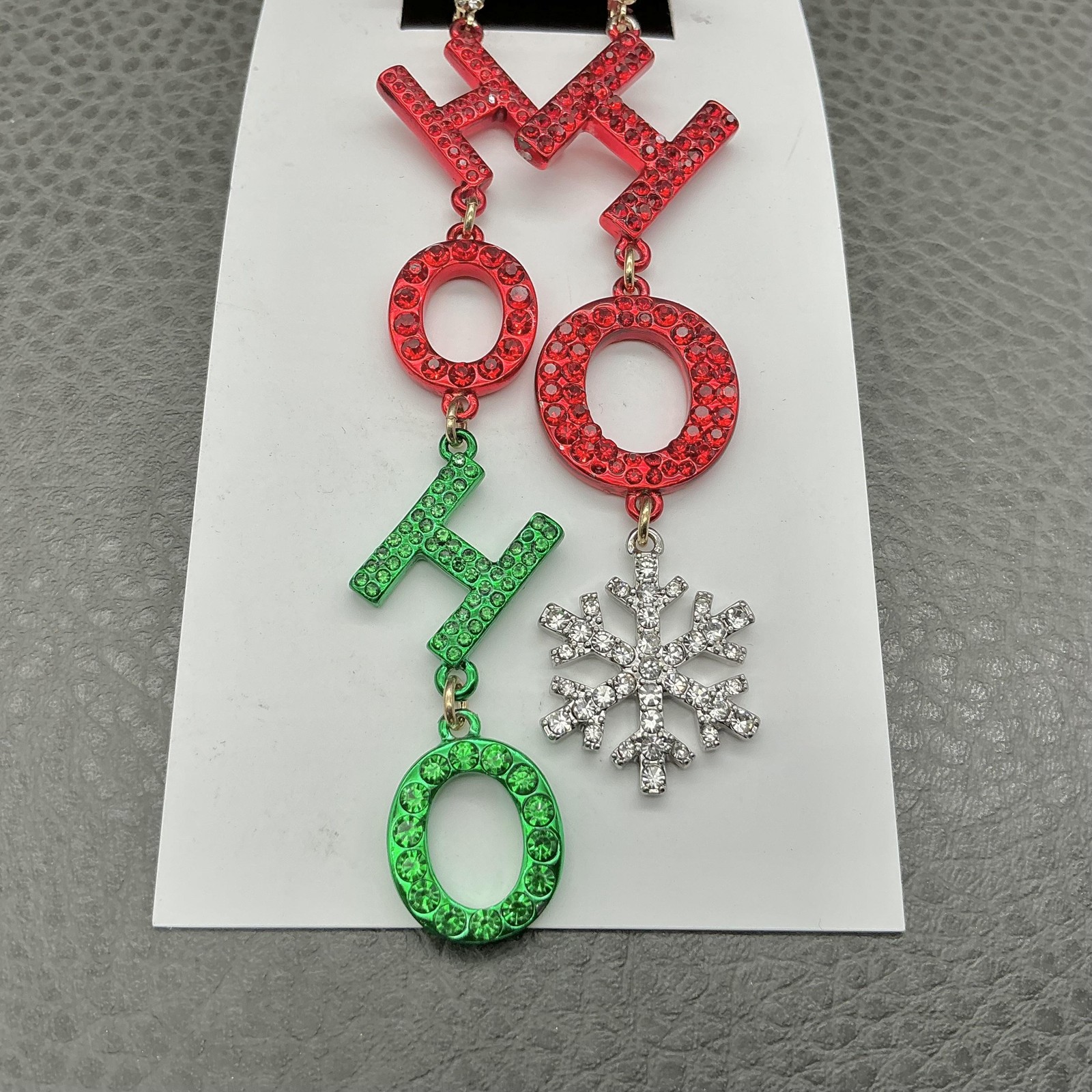 Betsey Johnson Earrings Multicolor Ho Ho Ho Snowflake Dangle Womens Jewelry