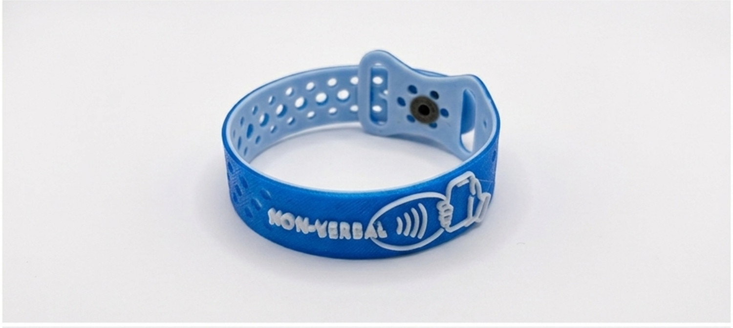 NFC-Enabled Non-Verbal Support Bracelet for Kids & Adults – Durable TPU 2-Pack