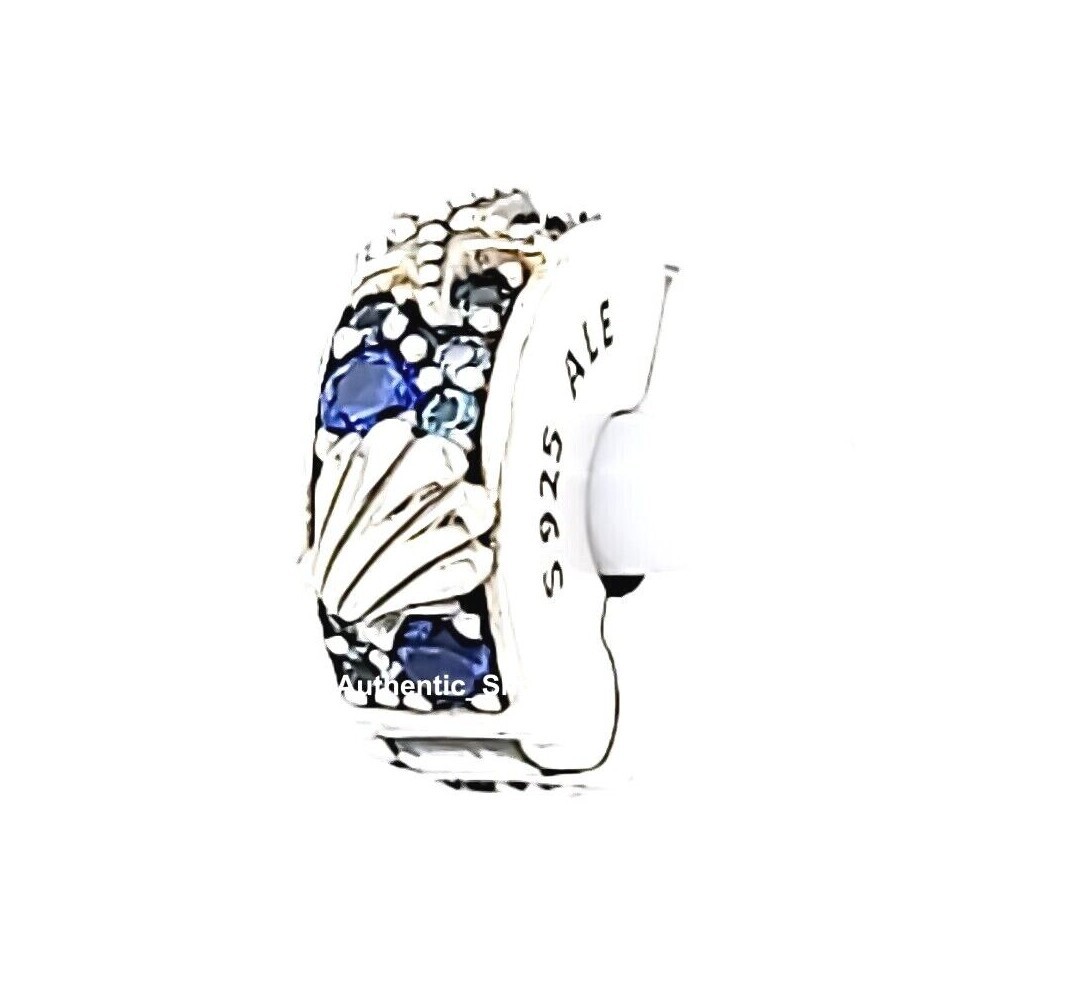 New 100% Authentic PANDORA Pave Tropical Starfish & Shell Clip Charm 791678C01