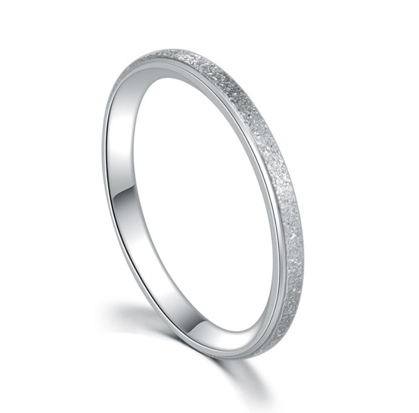 2mm Silver Gold Plated Stainless Steel Stackable Stardust Ring Band SZ 3-10
