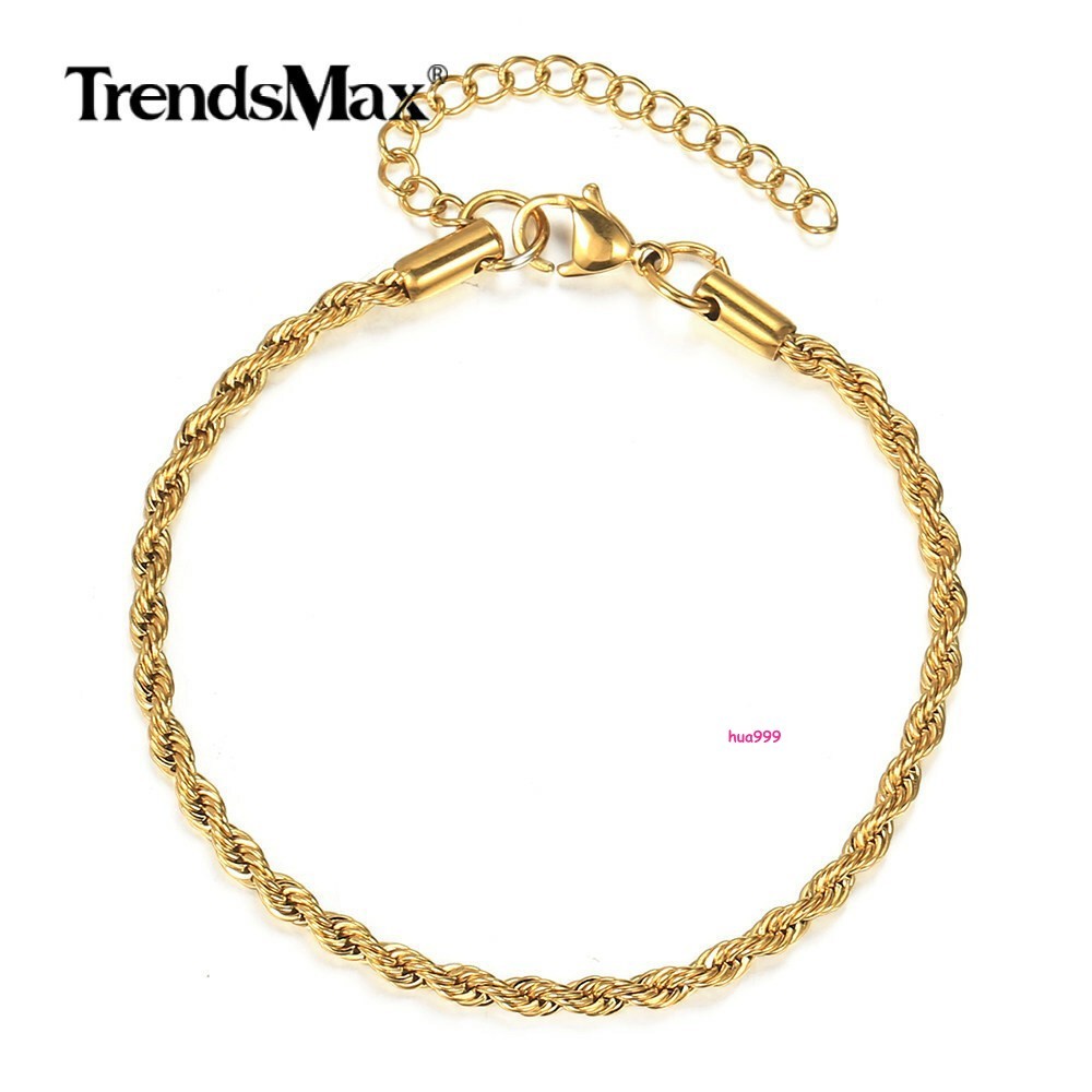 3/5/7mm 16-30″ Men’s Stainless Steel Twisted Rope Chain Necklace Choker Link