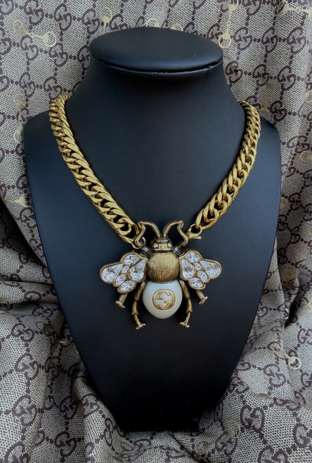 X~Large Repurposed *Rare*Gucci Bee 3~in~1 CONVERTIBLE Statement BELT/NECKLACE
