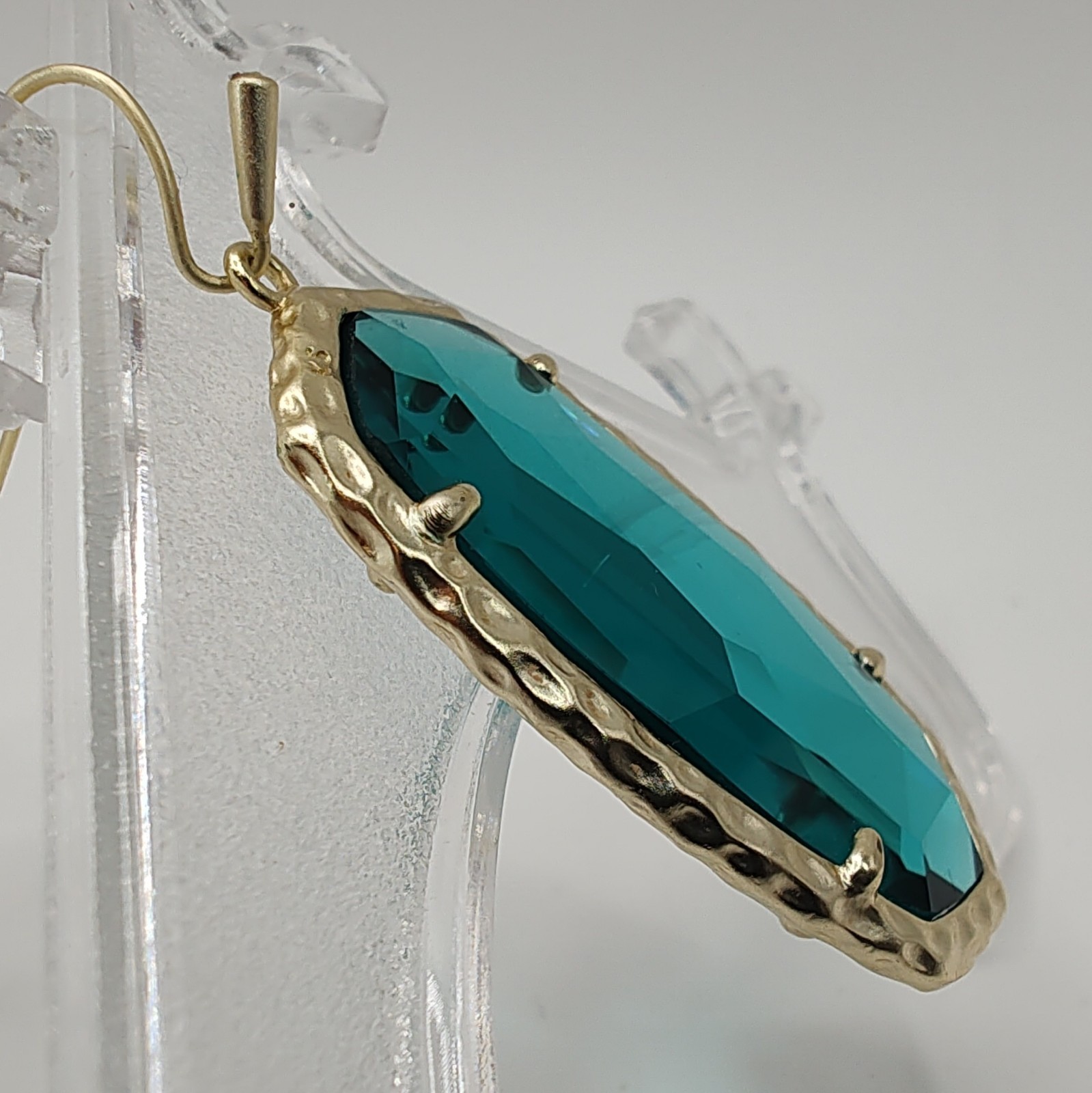 Kendra Scott Dangle Drop Earrings In Blue Illusion/Gold w/ Original Branded Bag