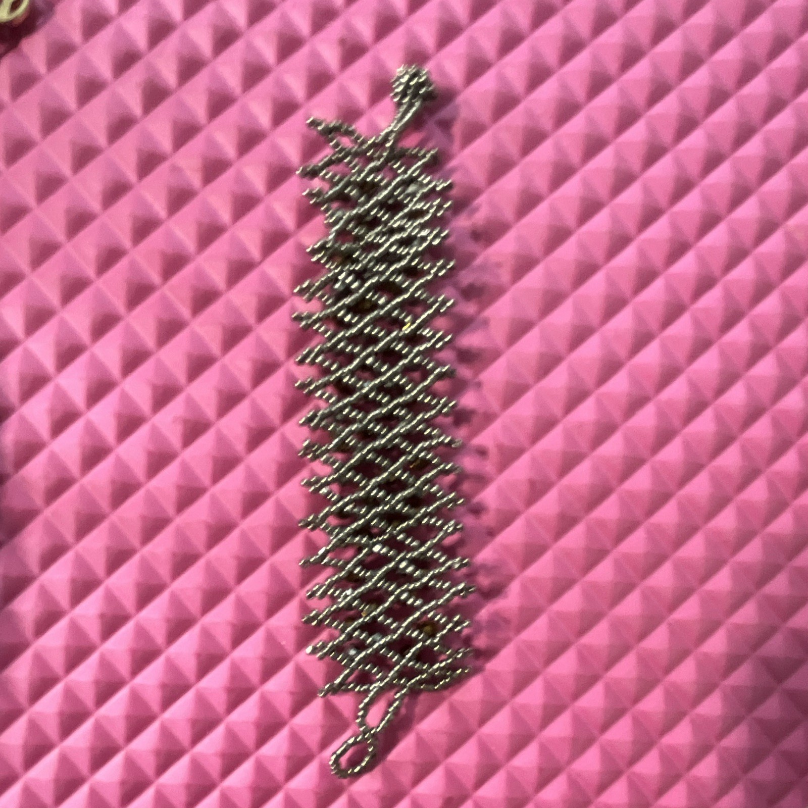 Iridescent Tone Metal Beaded Chain Bracelet Ball/Bead Link Toggle Closure