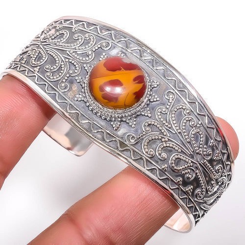Noreena Jasper – Australia 925 Sterling Silver Handmade Cuff Adst. C789-6
