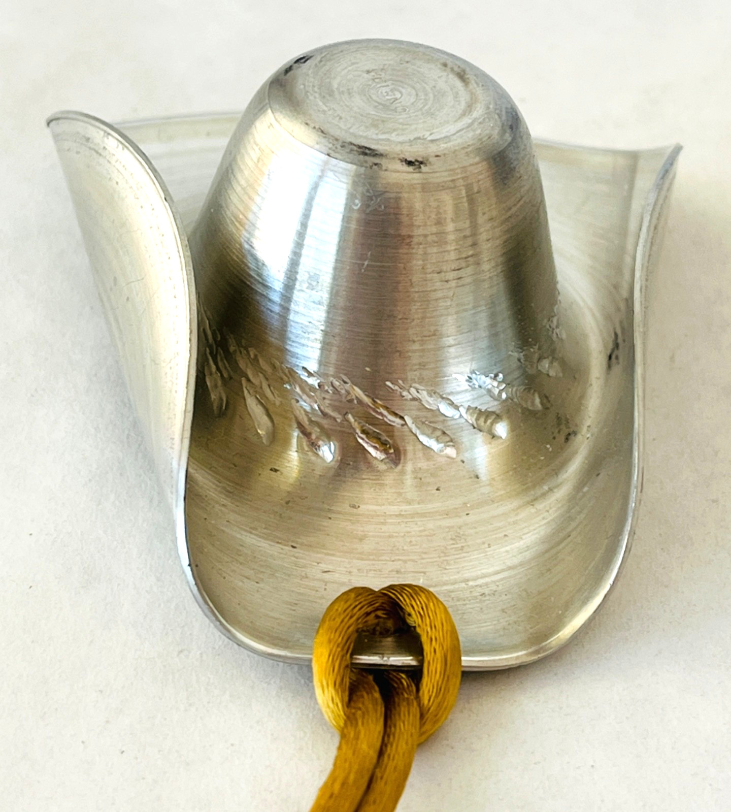 Aluminum Cowboy Hat Pendant on Silk Cord 3.25″ x 2.5″