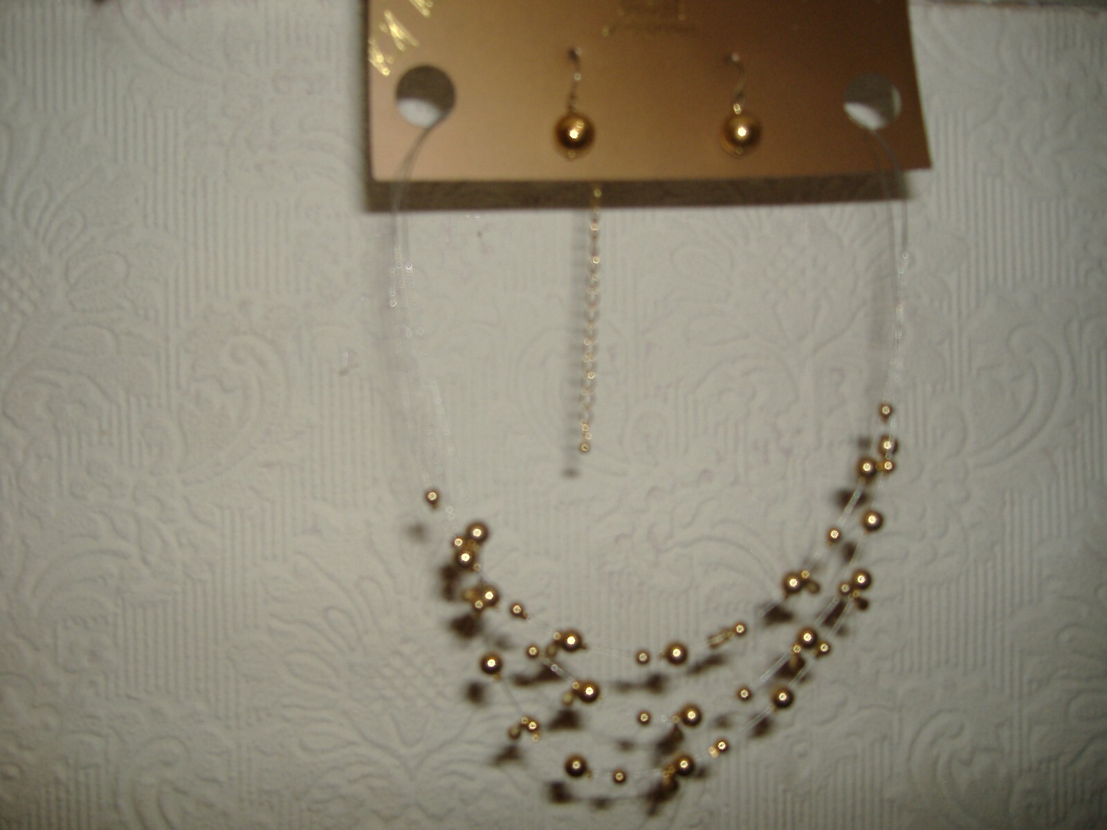 Necklace & Earring Set, Vintage M&S Gold Plated (for pierced ears). New Other