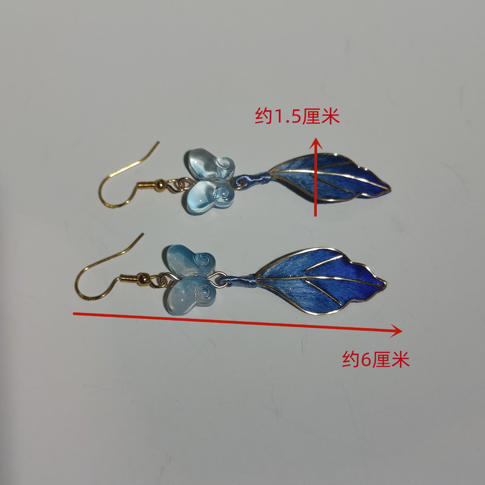 Chinese Style Butterfly Earrings Velvet Flower Hanfu Dangle Ear