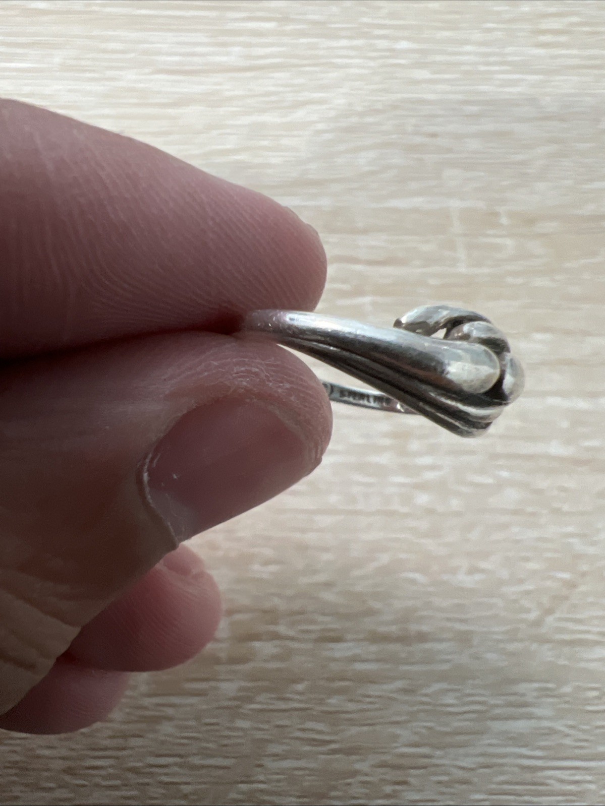 Sterling 925 Swirl Ring No Makers Mark Sz 5.5 1.7 grams