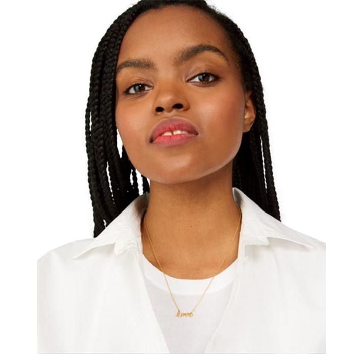Kate Spade Say Yes Love Pendant Necklace Gold