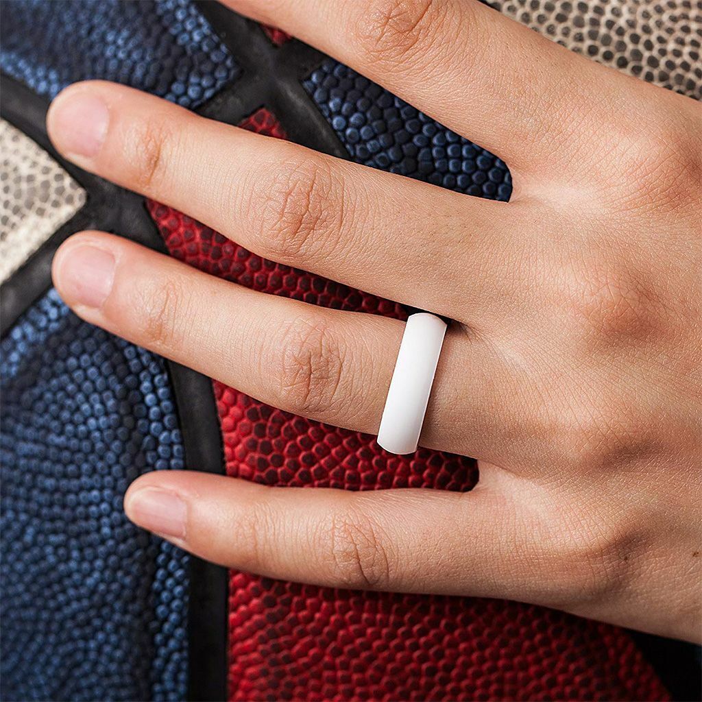 Set of 7 Pack Silicone Wedding Engagement Ring Men Women Rubber Band Gym Sports