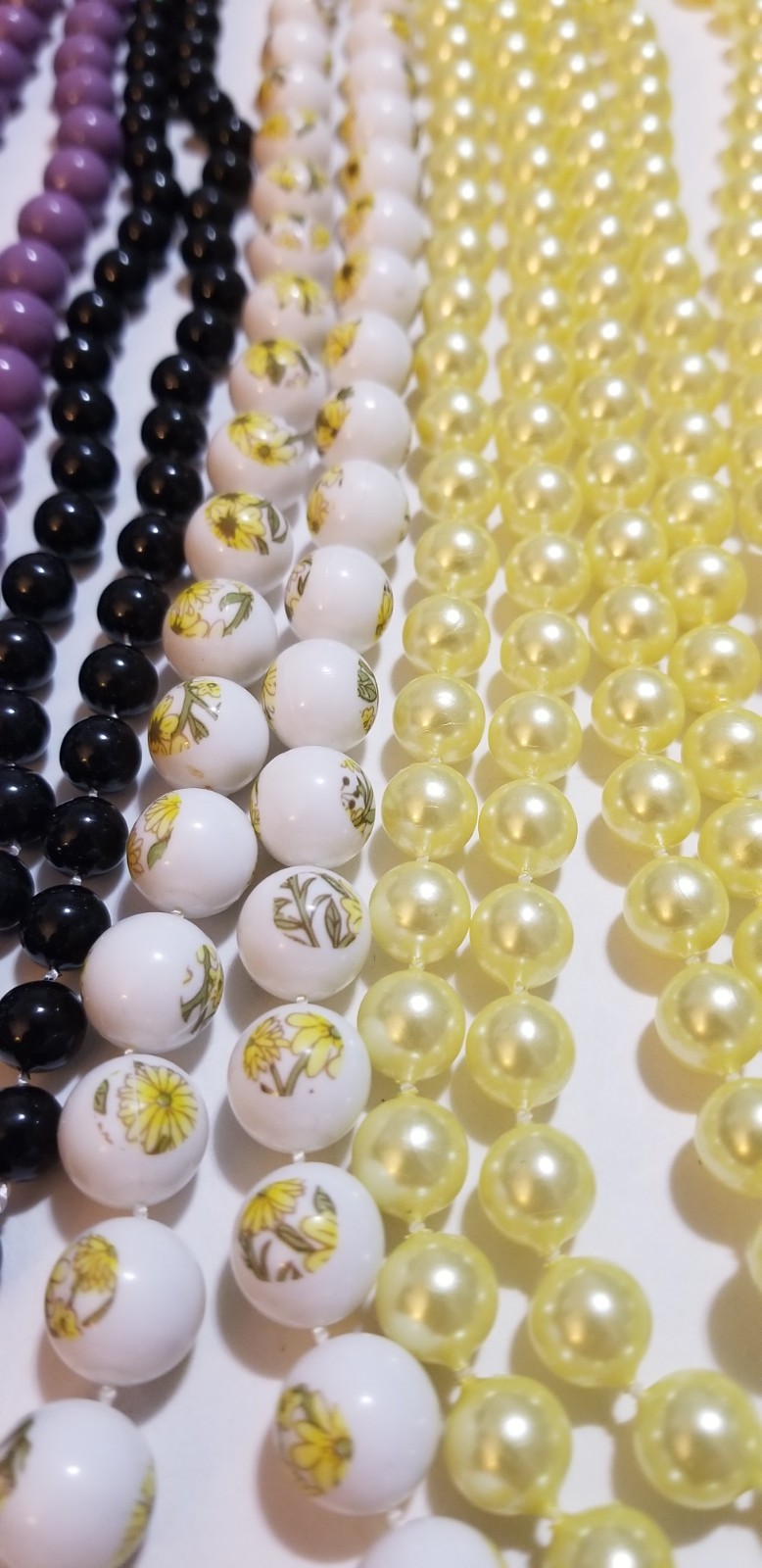 Lot Of 10 Vintage To Now Plastic Bead Necklaces – See Description