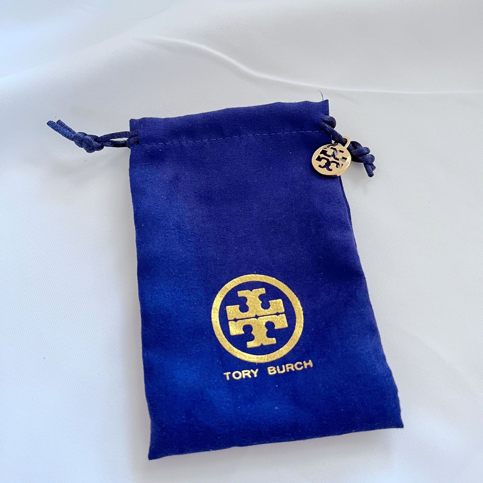 New! Tory Burch Kira Hoop Gold Earrings with Jewelry Pouch Size:4.1*3.8cm
