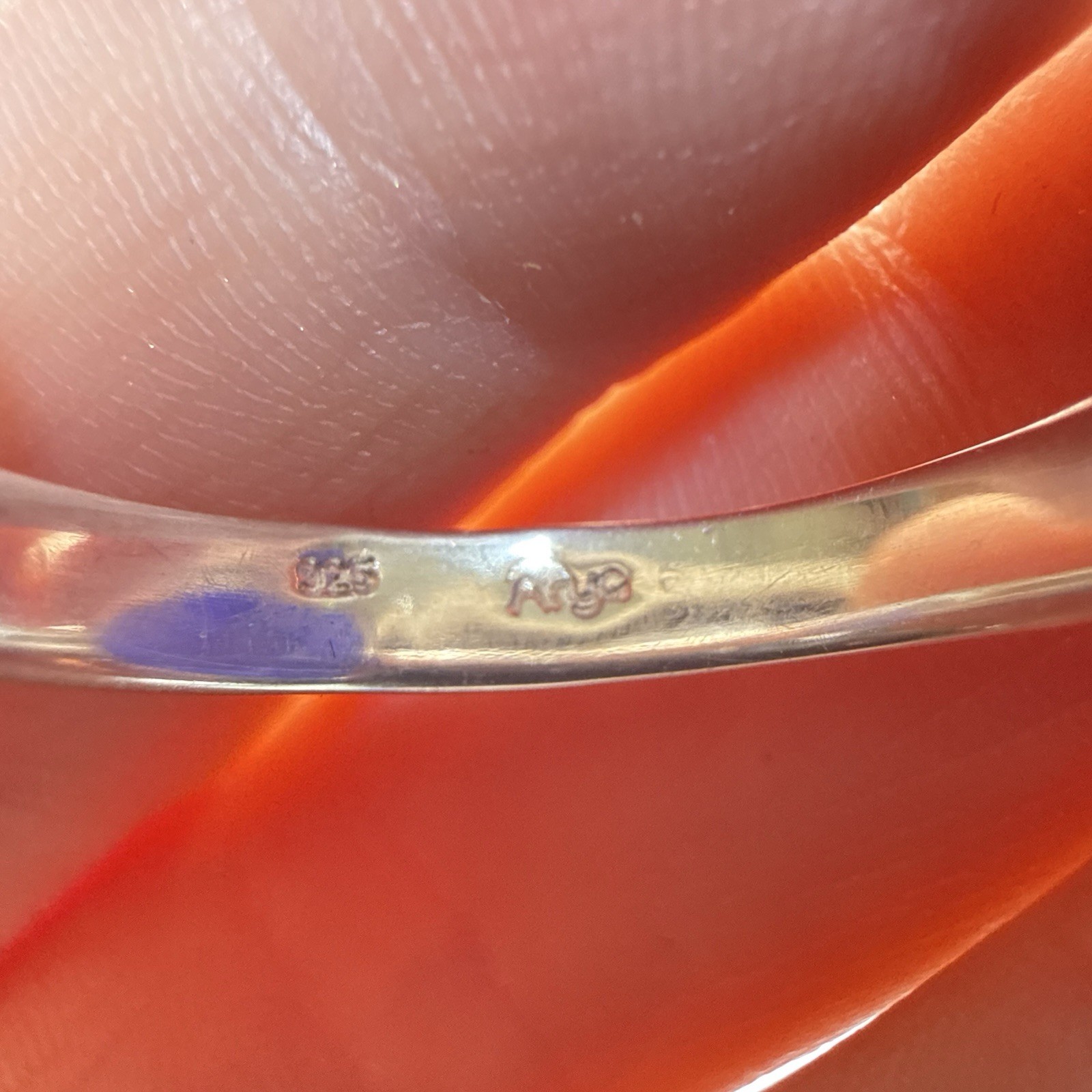 JTV Tanzanite Ring Sterling Silver Purple Free Form Rough Modern 925 Size 9 Arya