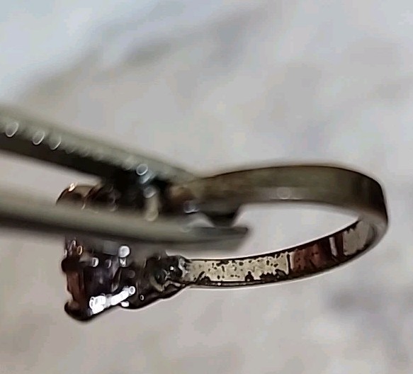 Size 5 Silver Plated Pink Heart Solitaire Ring Please See Description