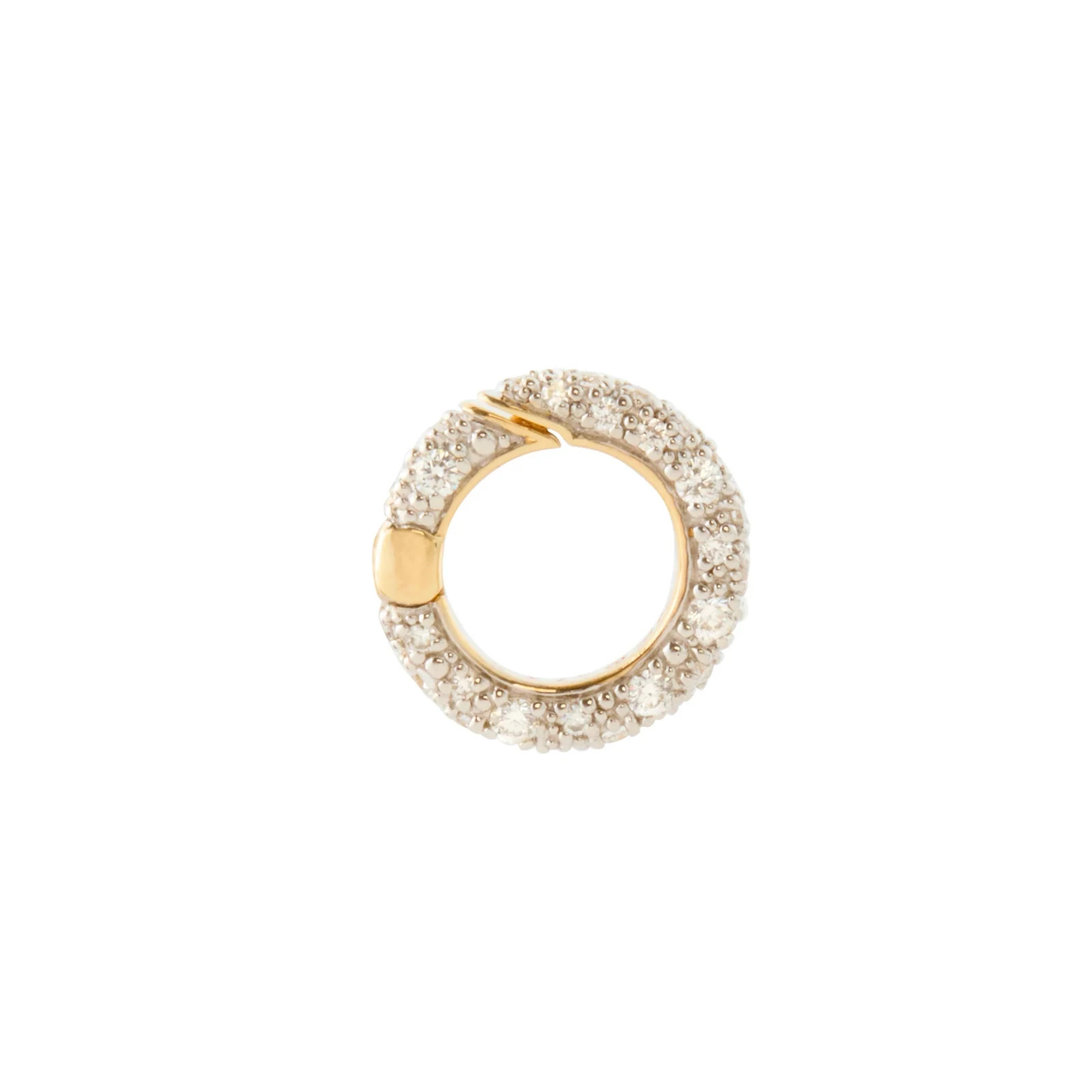 Circle Charm Lock Pendant With CZ Brass Metal Fashion Jewelry for gift
