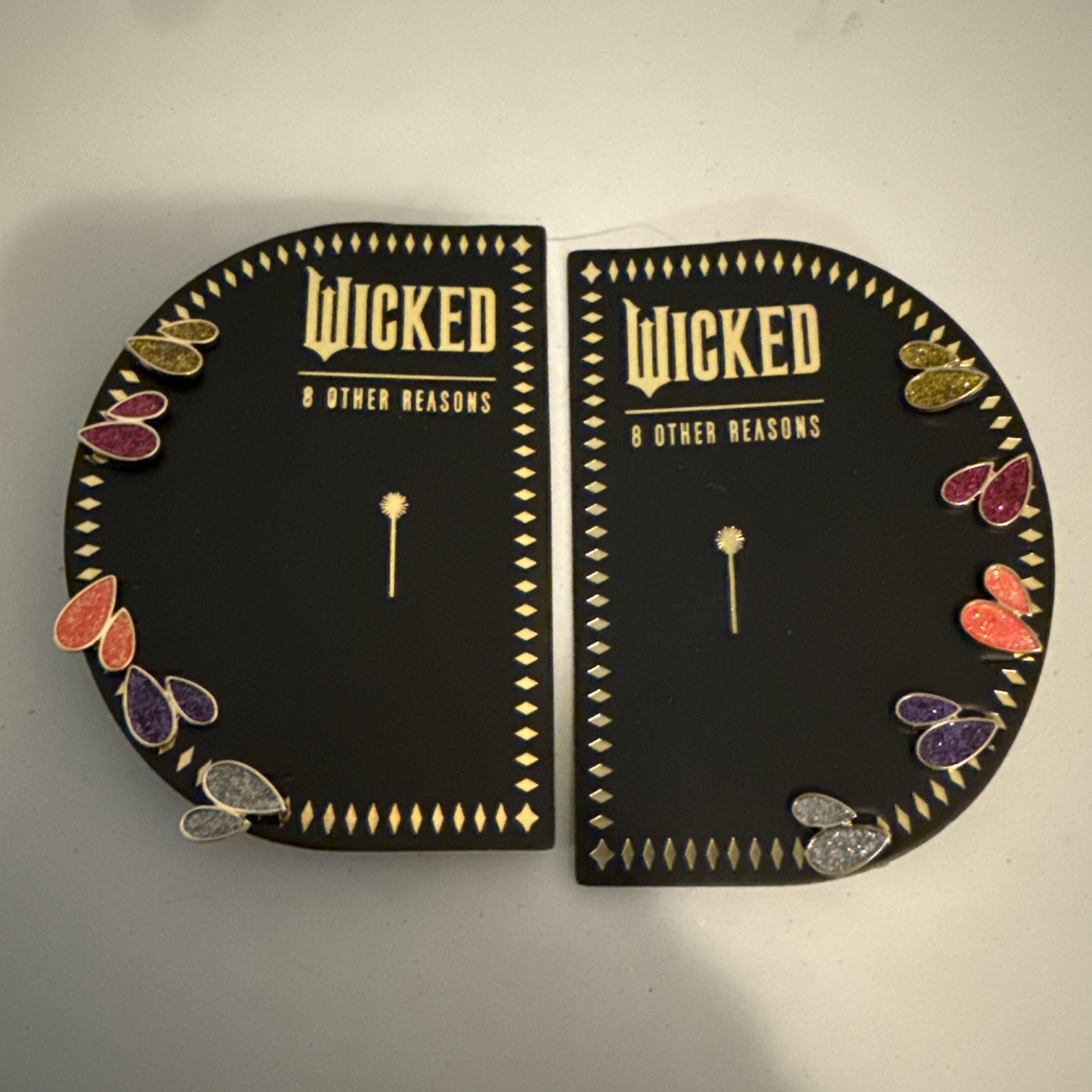 NEW Wicked X 8 Other Reasons Earring Set Droplet 5 Pairs CZ Studs 18k Gold Plate