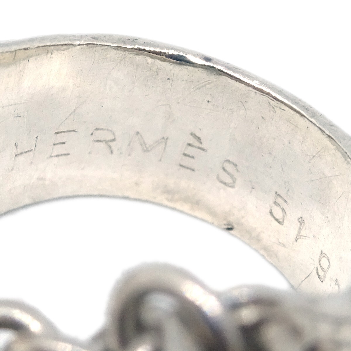 Hermes Ring Silver 925 #51 #47 #7 124083