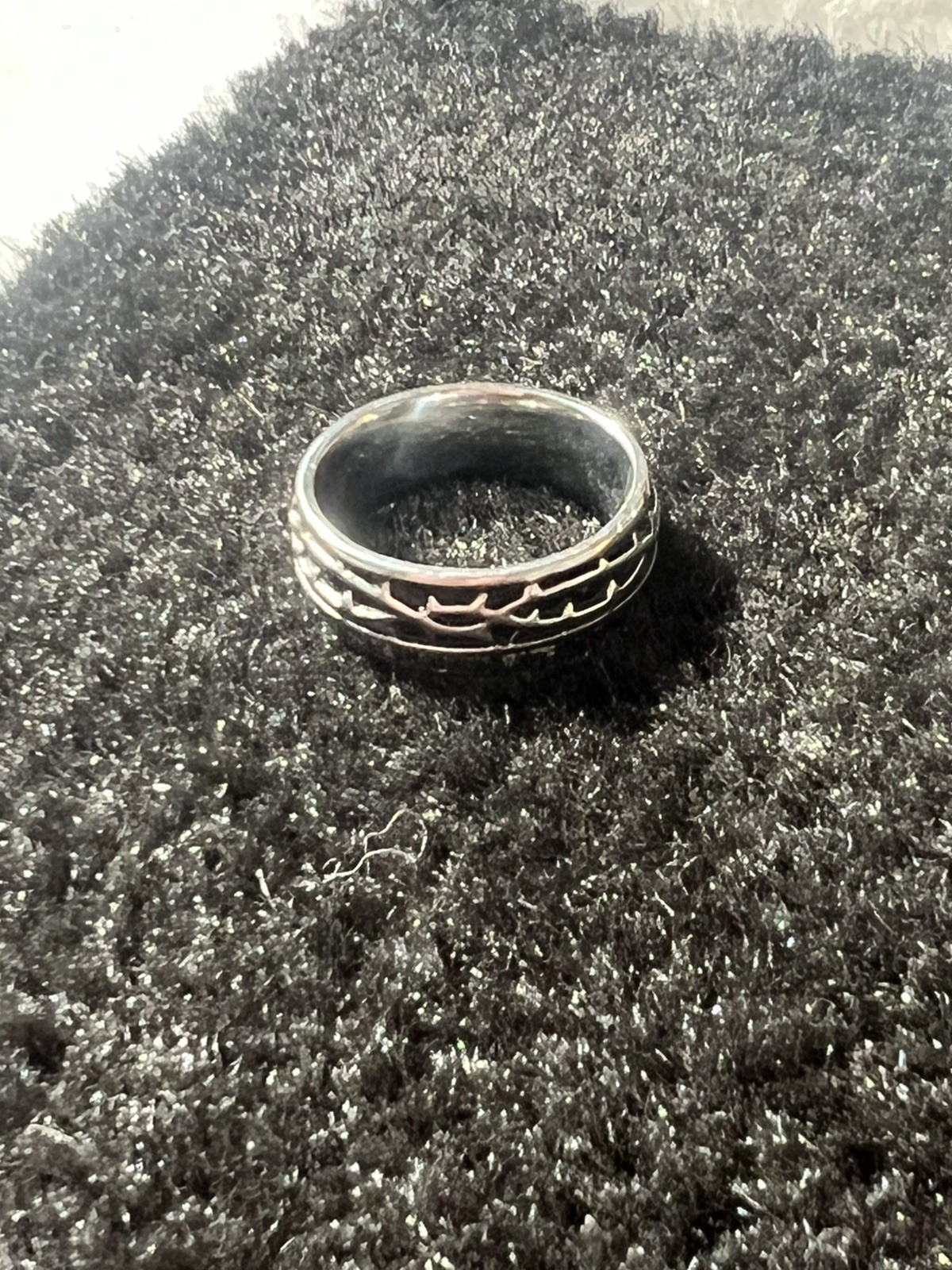 Spirit & Truth Stainless Steel Ring Raised Crown of Thorns Gal 2:20