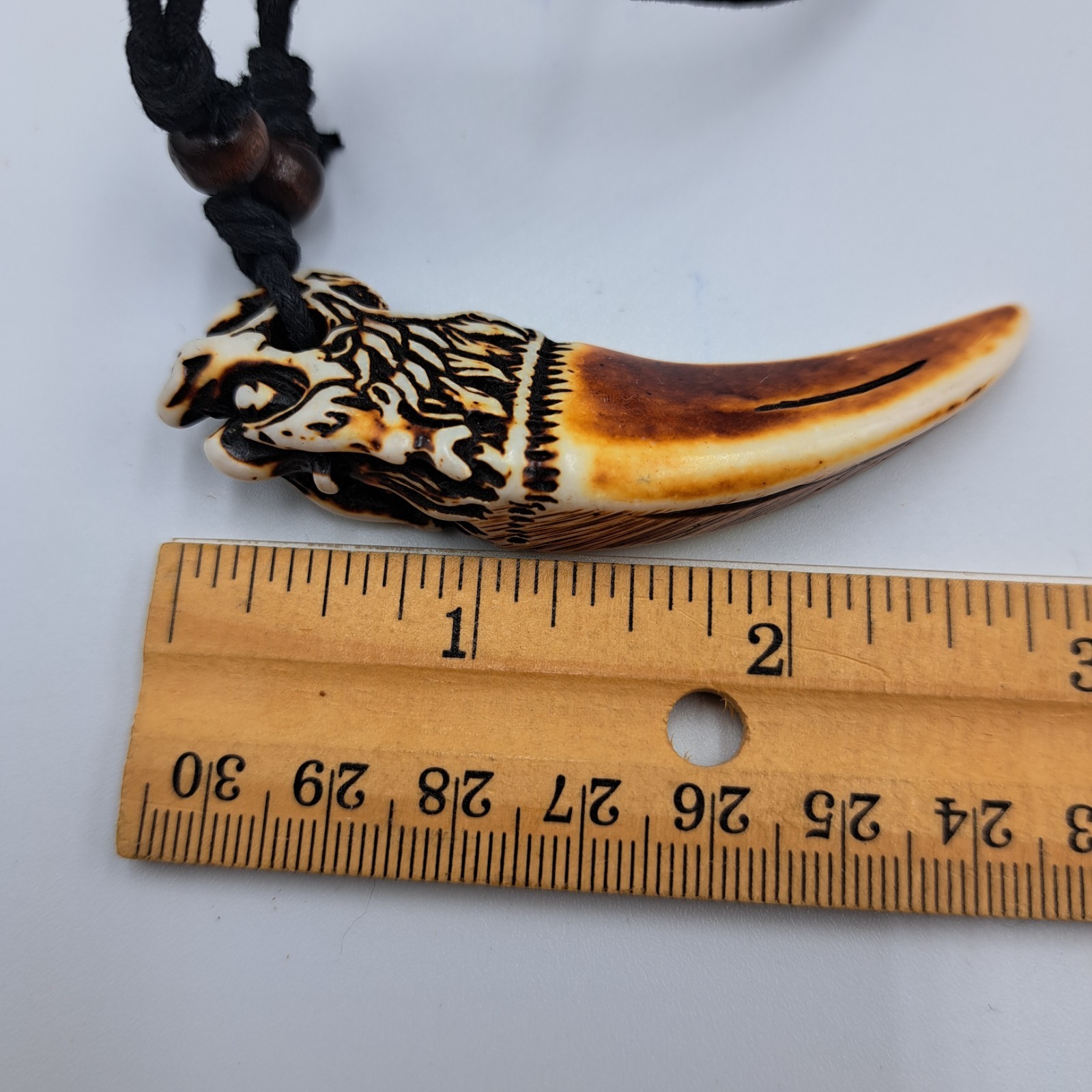 Tribal Claw Resin Necklace Adjustable 16-30 Inches