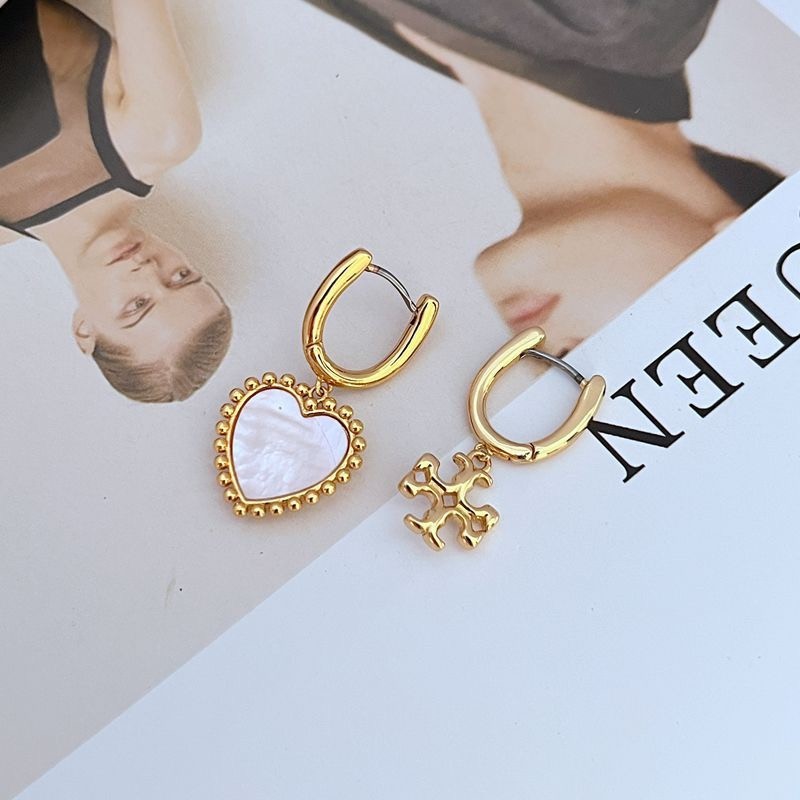New Burch Heart & T logo earrings with Jewelry Pouch Size:3.3*1.7cm