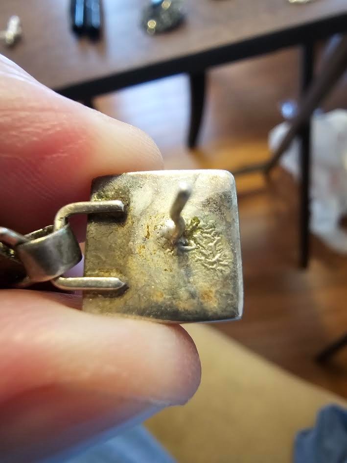 Antique Native American Earrings, Silver (925) and Multi-Stone setting