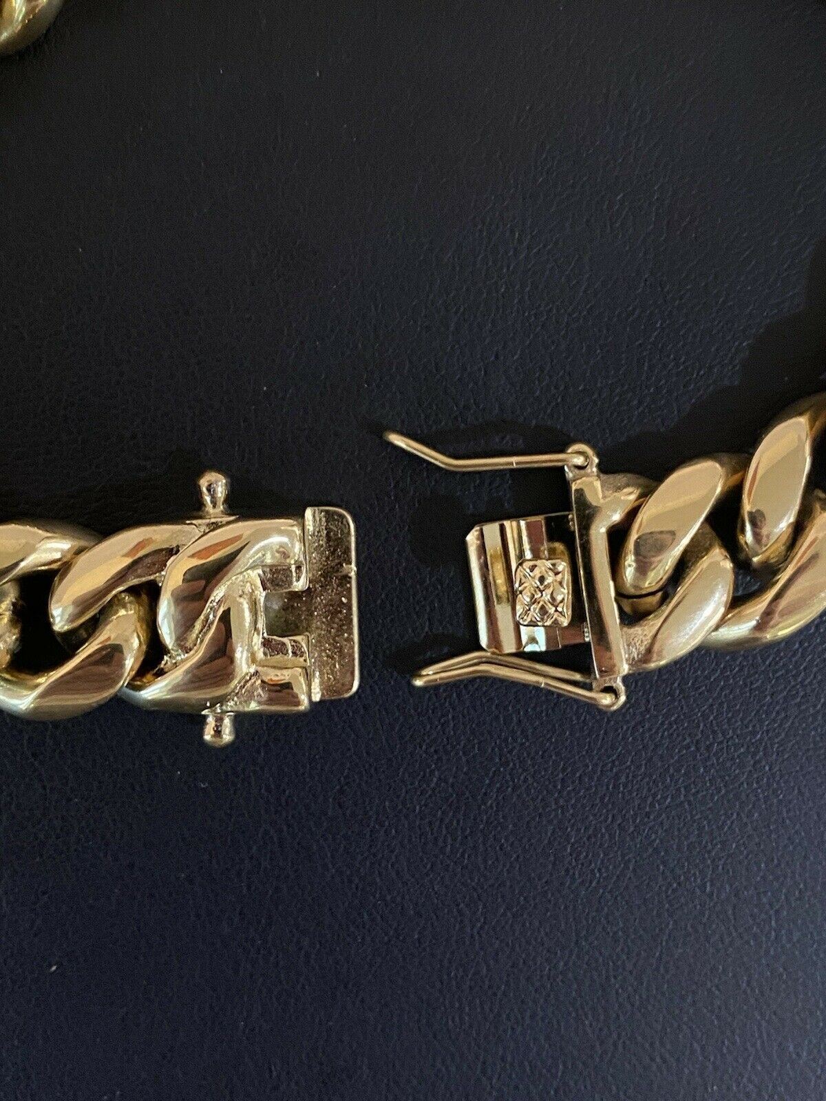 Mens Miami Cuban Bracelet 14k Gold Vermeil Plated SS Mens Hip Hop Bracelet 16mm