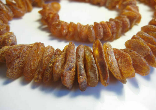 Raw Natural Not Polished Baltic Amber Necklace Gemstone 30 g. 20 in !!!