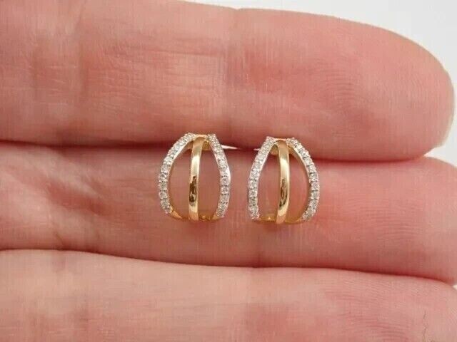 1 Ct Round Cut Simulated Diamond Women’s Stud Earrings In 14K Yellow Gold plated