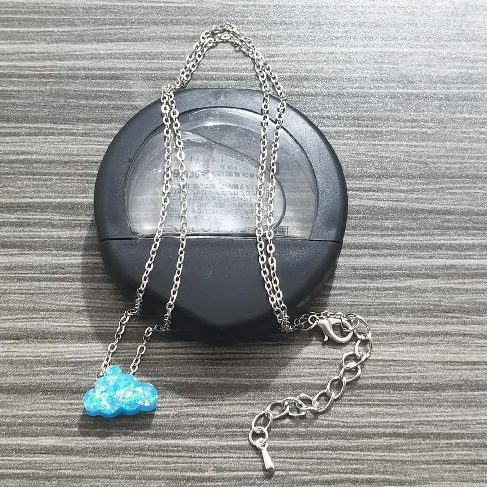 Blue Sky White Cloud Necklace Resin Cloud Necklace for Women Cloud Opal Pendant