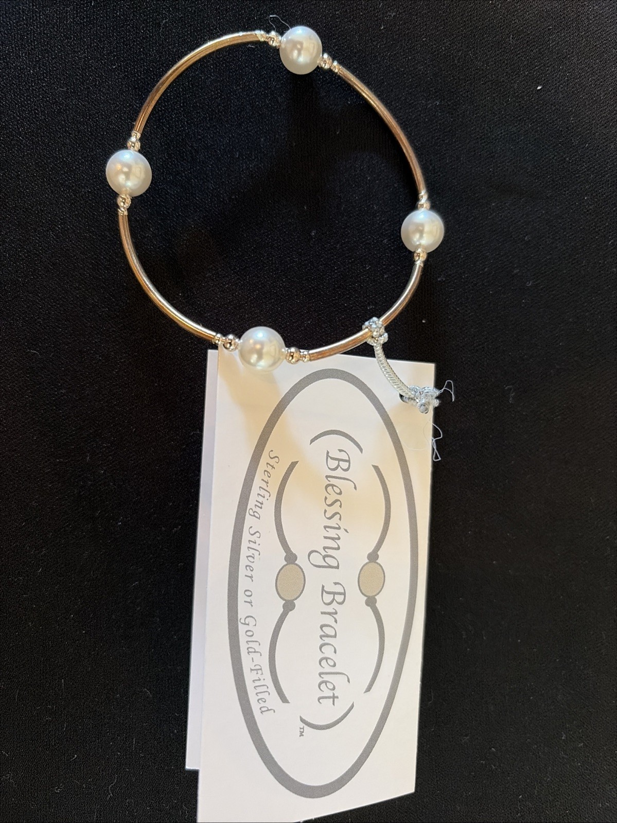 Authentic HALLMARK 4 Bead BLESSING BRACELET Brand New Pearl