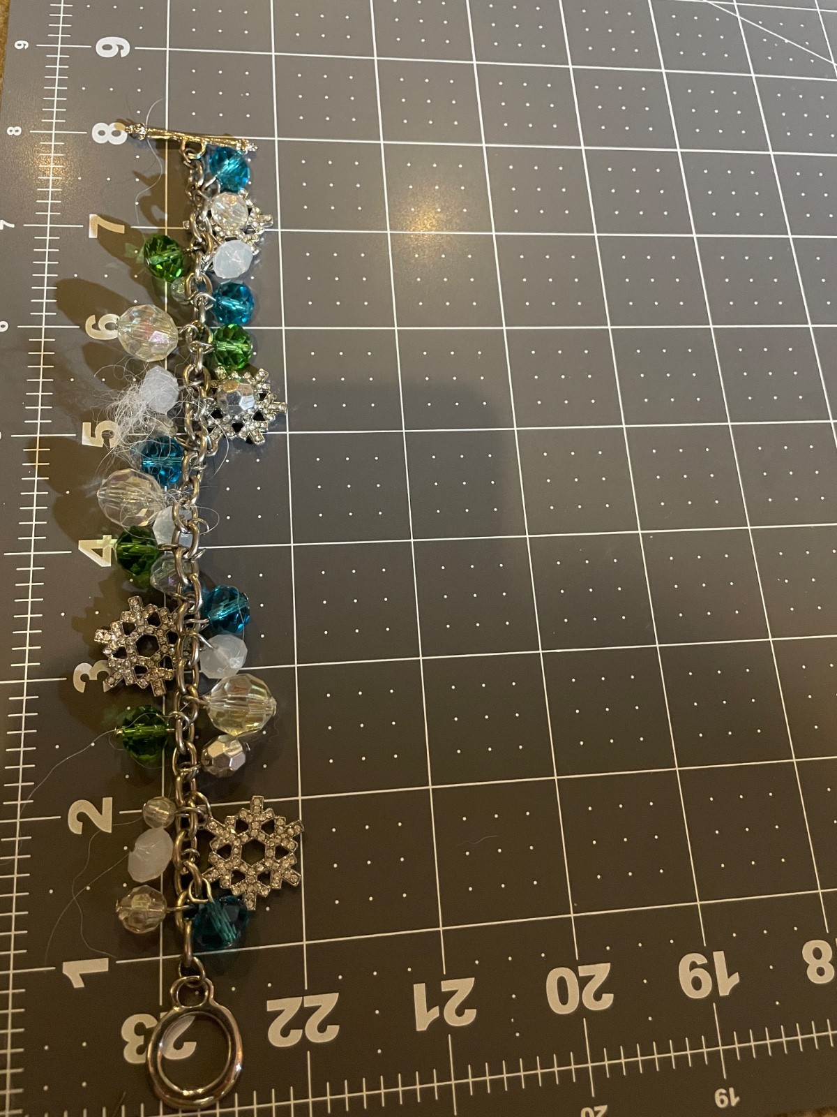 Pier 1 Snowflake Necklace Bracelet Set 19-21″ Holiday Christmas Rhinestone Charm