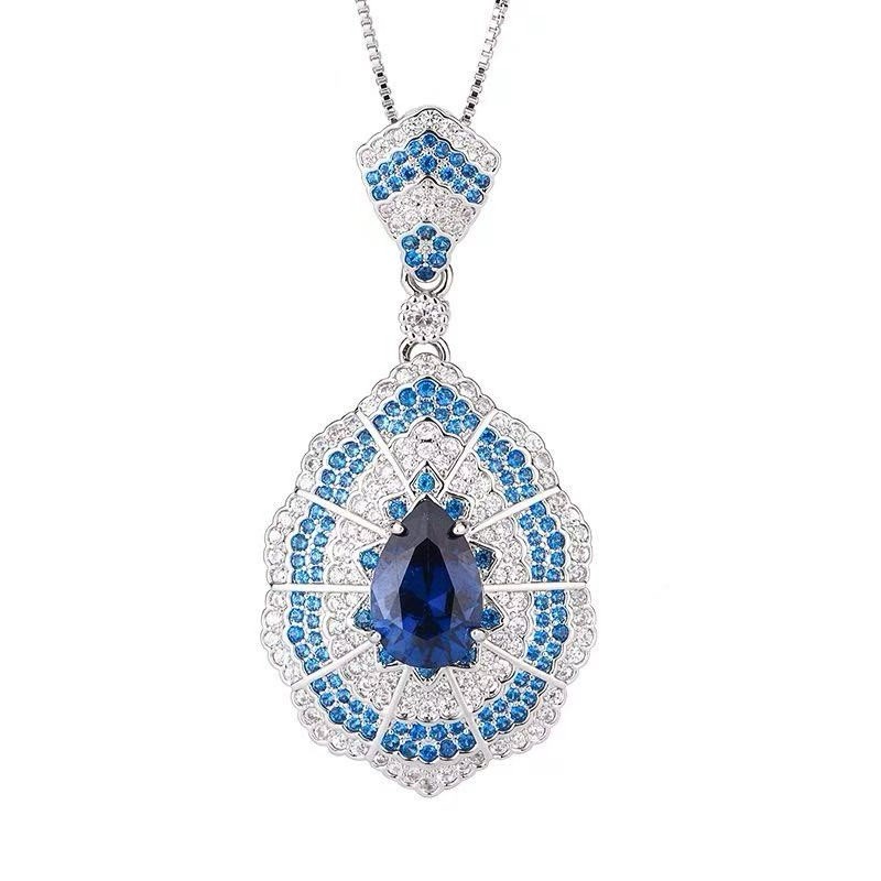 Wedding Bridal CZ Jewelry Set Zirconia Necklace Earrings Set