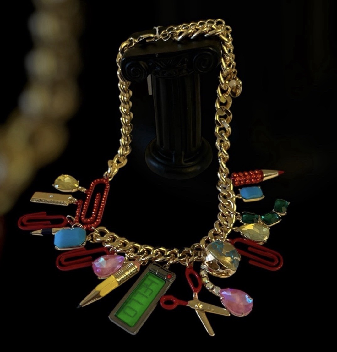 Betsey Johnson Necklace Statement Colorful Charm Back To School NWT