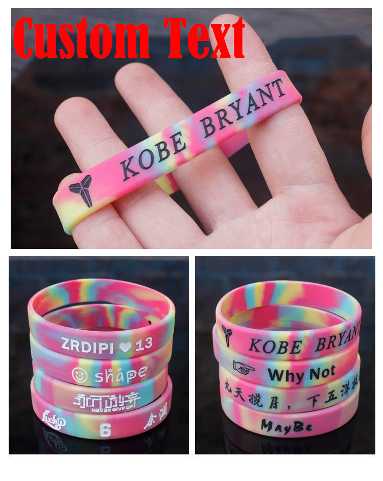 2-5pcs Custom Engraved Silicone Wristbands – Personalized Luxe Rubber Bracelets