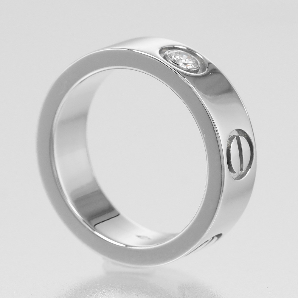 CARTIER Love Classic Model Ring Pt950Platinum/diamond #4.1(US Size) 10.6g …