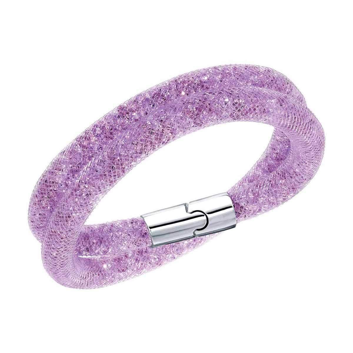 Swarovski 5140103 Women’s Stardust Mauve Double Wrap Bracelet