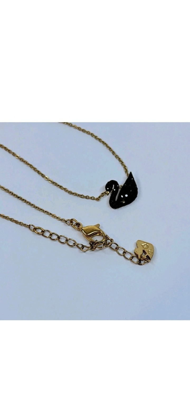 Swarovski 5204134 Women’s Black Iconic Swan Necklace