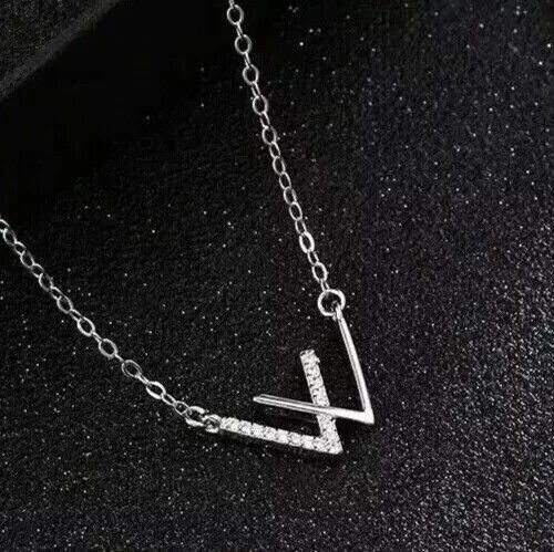 Round Cut Simulated Diamond Women’s Charm Pendant 14k White Gold Plated