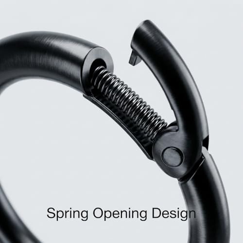 Matte Black Steel Spring O Ring 1.02″ – 100 Pcs Snap Hook for Keys, Bags & Craft