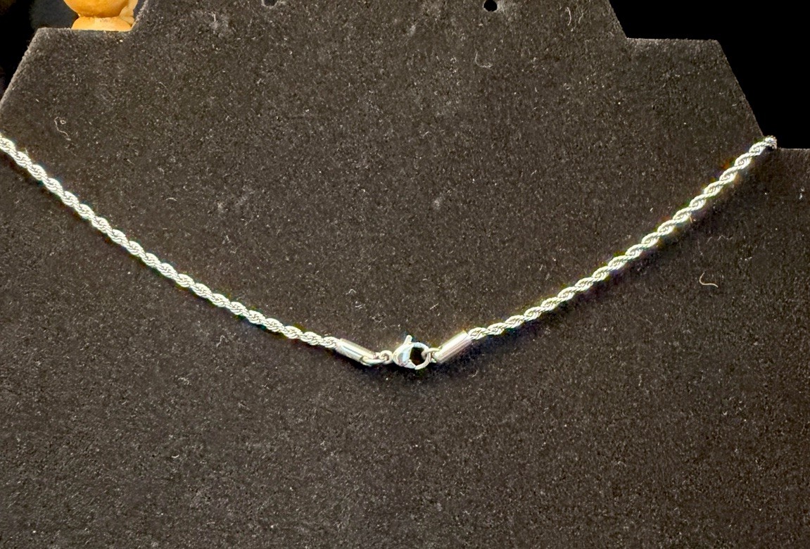 18in Dainty Rope Necklace stainless steel 2MM. Brand New!