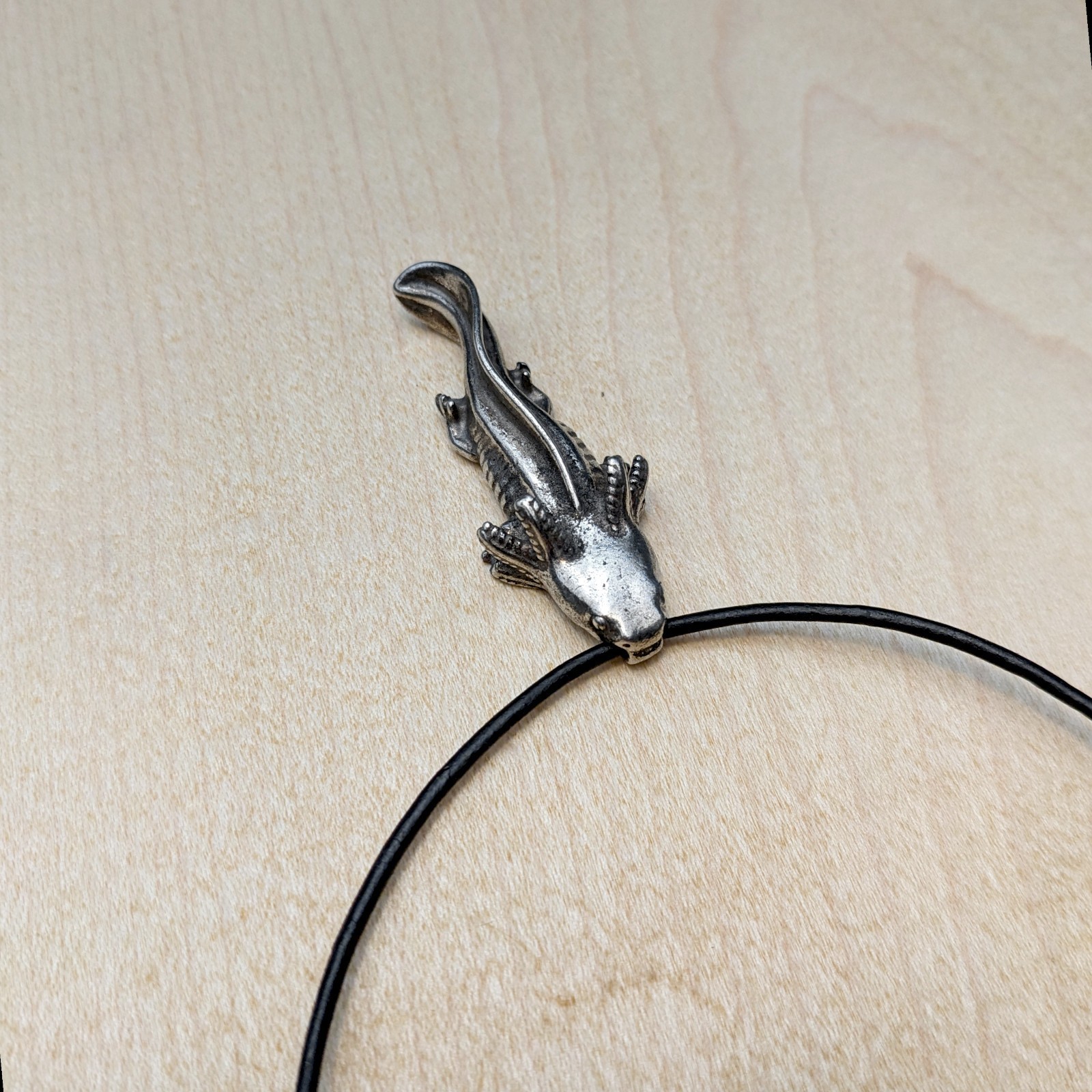 Axolotl Necklace – Pewter Salamander Pendant