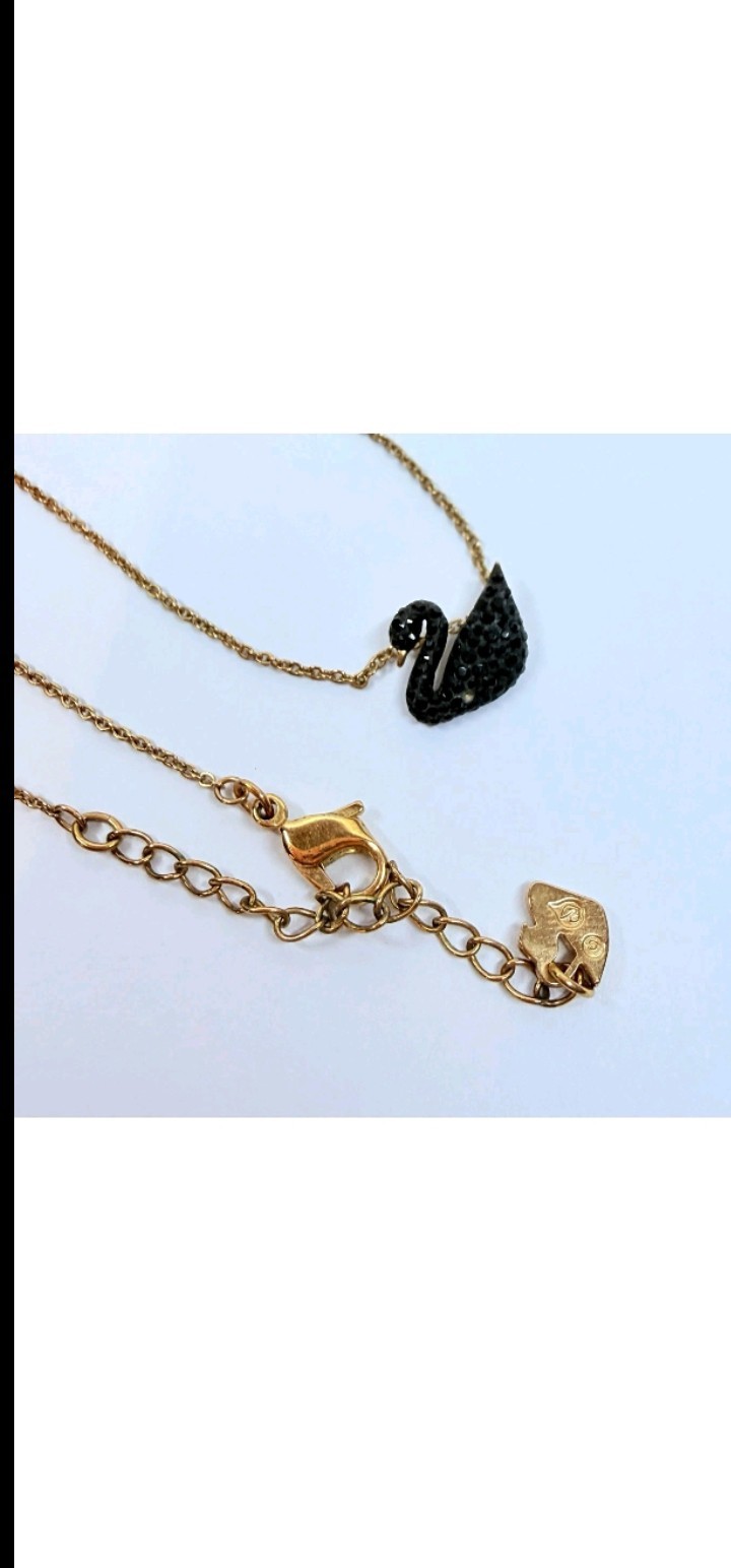 Swarovski 5204134 Women’s Black Iconic Swan Necklace