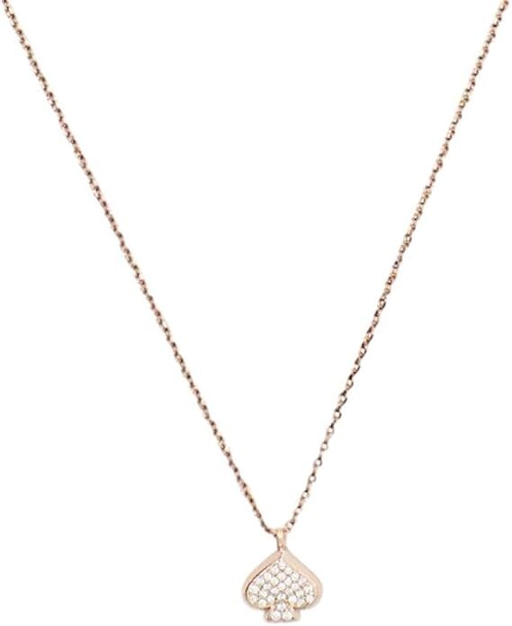 Kate Spade Rose Gold Everyday Spade Pave Mini Pendant Necklace