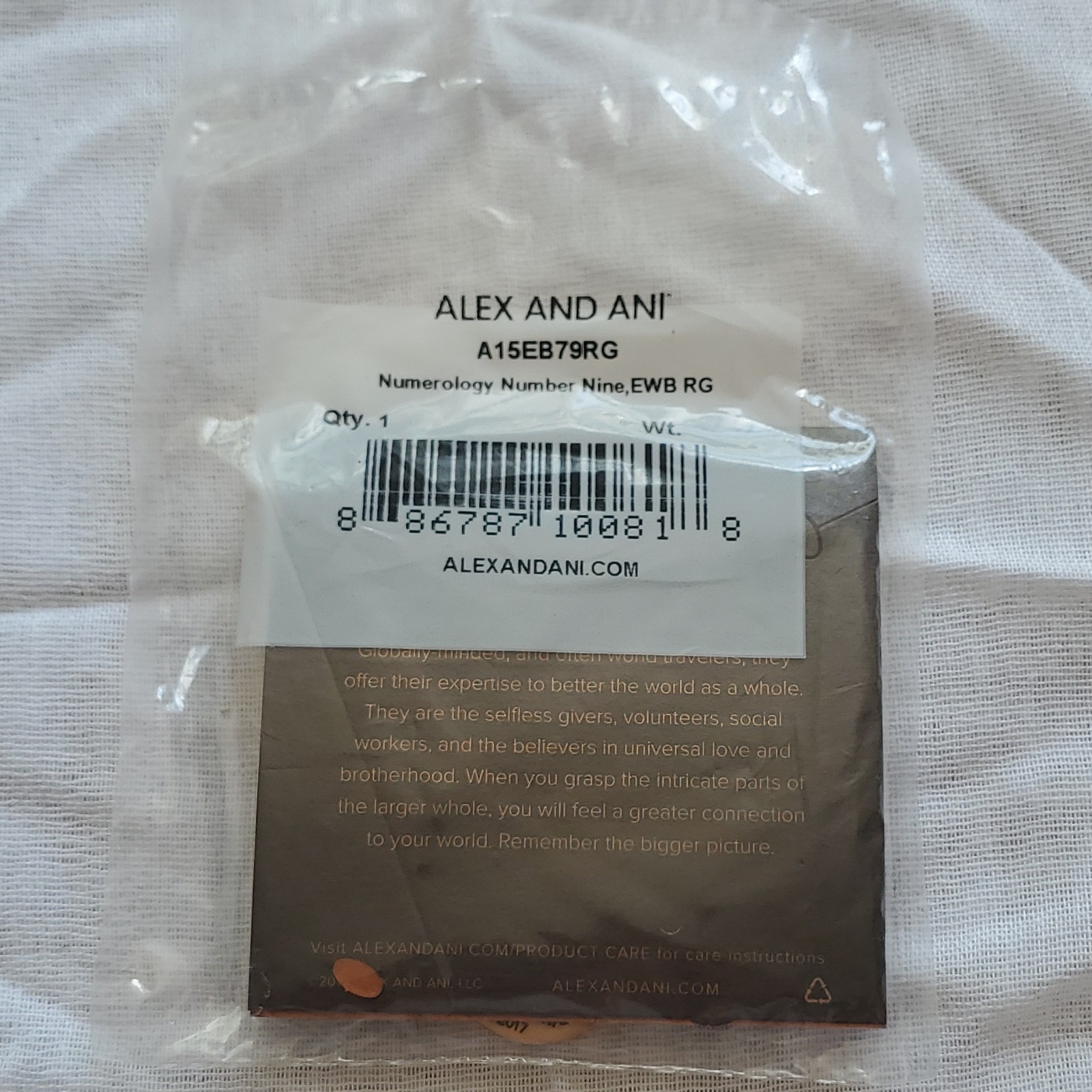 Alex and Ani # 9 divine completion, universal love, and the humanitarian.