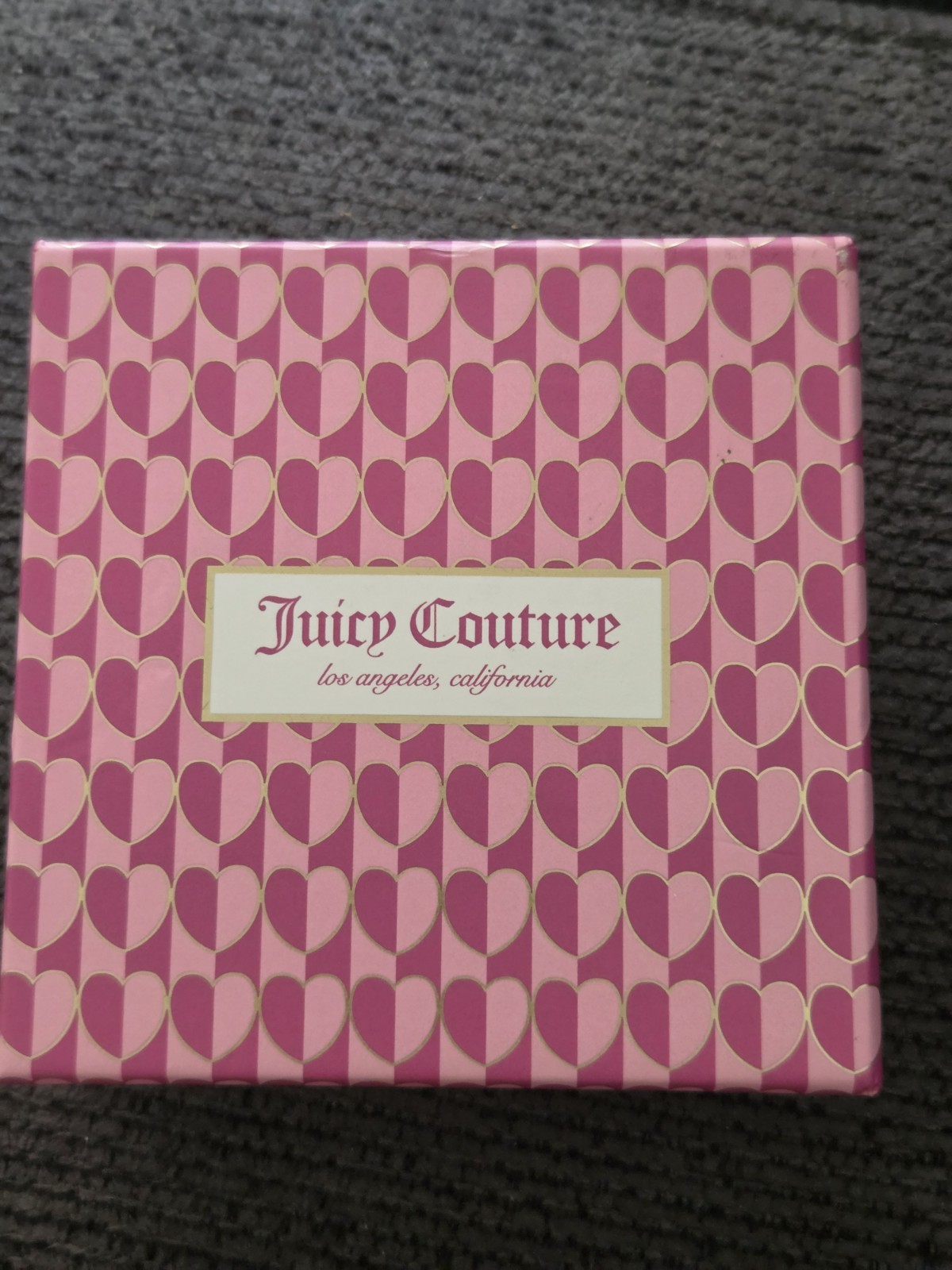Juicy Couture Gold Puffy Heart Charm Chain Dangle Bracelet
