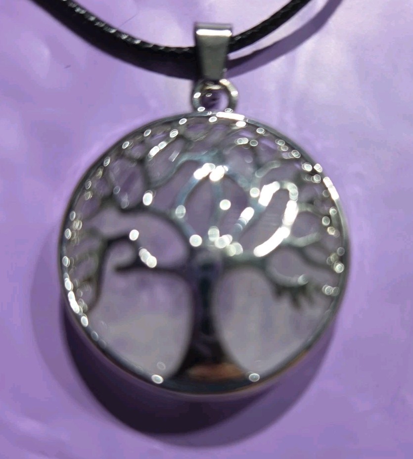 Tree Of Life Rose Quartz Necklace 18in With Extender